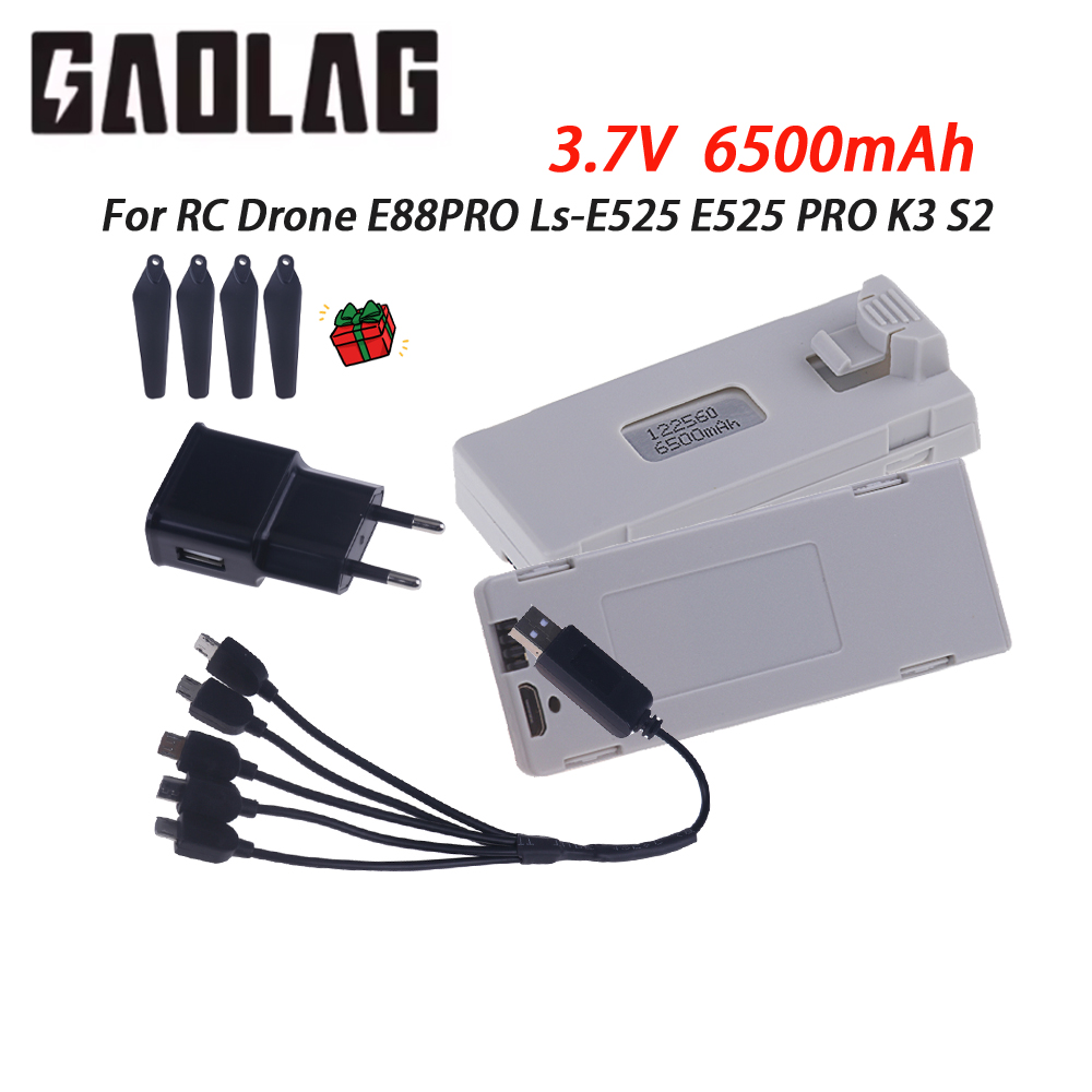 Drone Battery Li-Ion - 3.7V 6500mAh Li-ion Battery For E88PRO