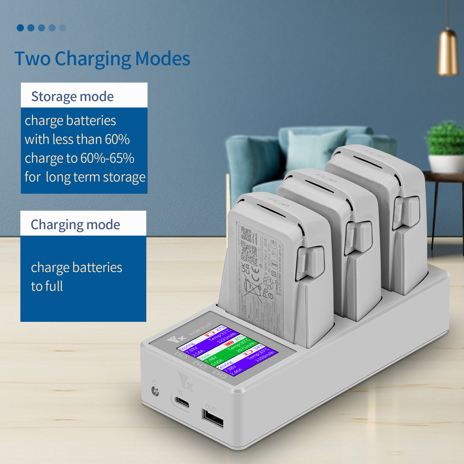 Drone Battery Parallel Board - 3 IN 1 Battery Charger For