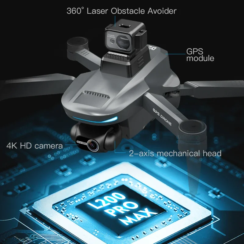 L200 PRO MAX Drone 4K 2-Axis P - مراجعة Drone Battery Box وسعره