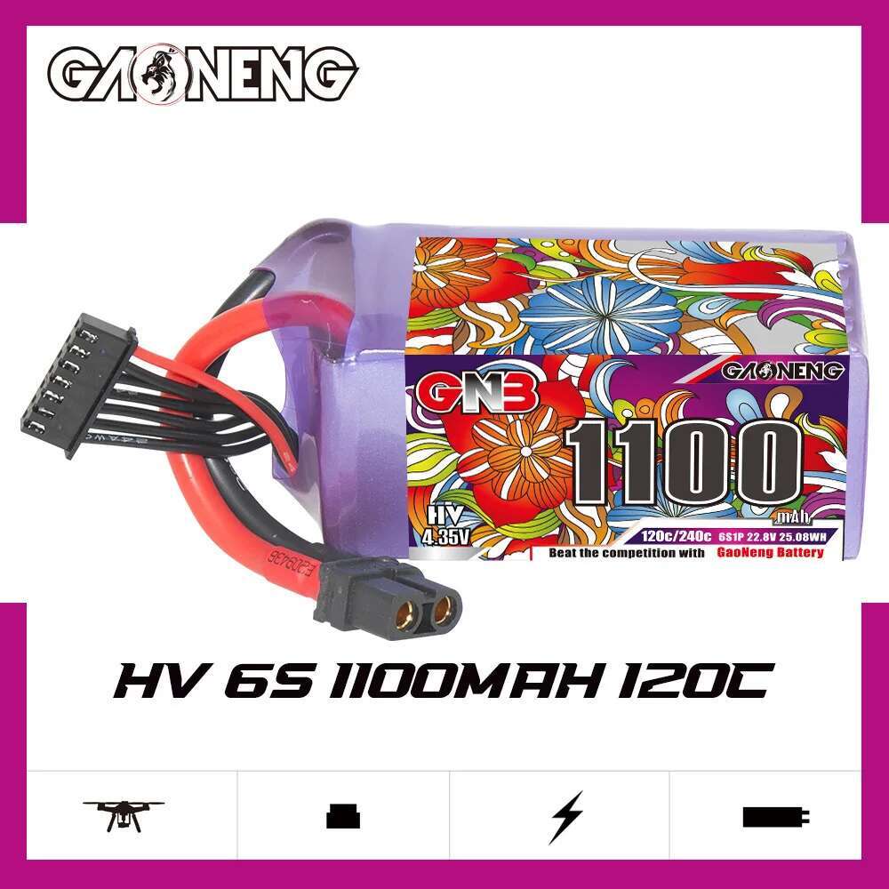 2Pcs GNB 6S Lipo Battery 22.8V - مراجعة Drone Battery Plate وسعره