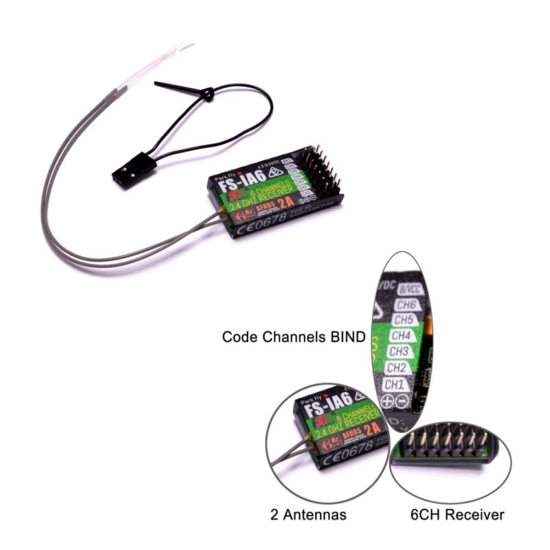 Flysky FS-IA6 Receiver 6CH Dua - مراجعة Drone Battery Plate وسعره