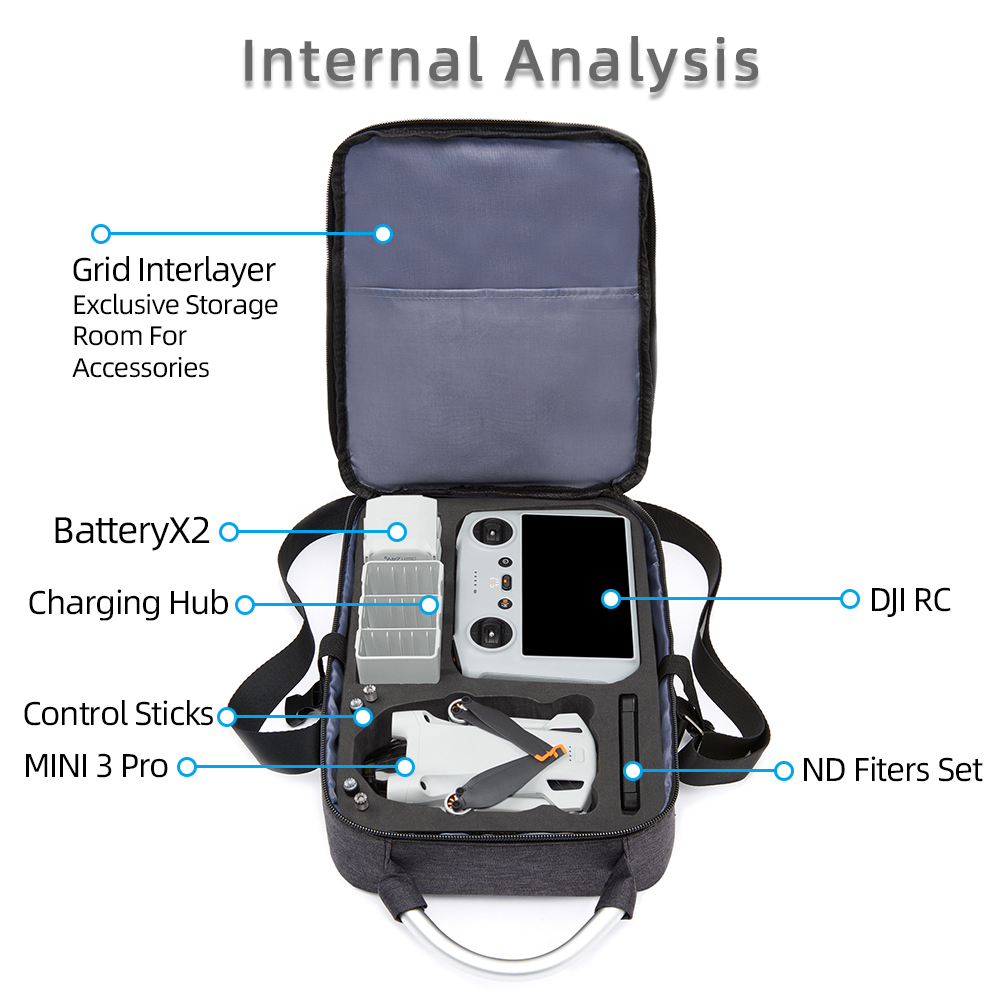 for Mini 3 Storage Box Dron Ha - مراجعة Drone Battery Bag وسعره