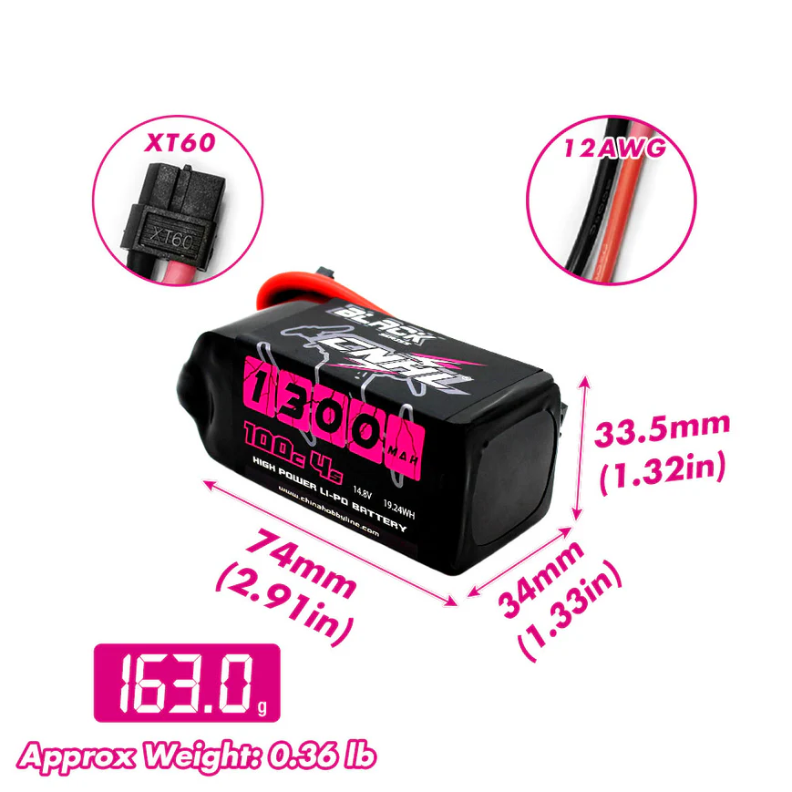 2PCS CNHL 4S 14.8V Lipo Batter - مراجعة Drone Battery 4S وسعره