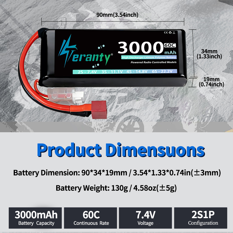TERANTY 2S 3000mAh Lipo Batter - مراجعة Drone Battery Plate وسعره