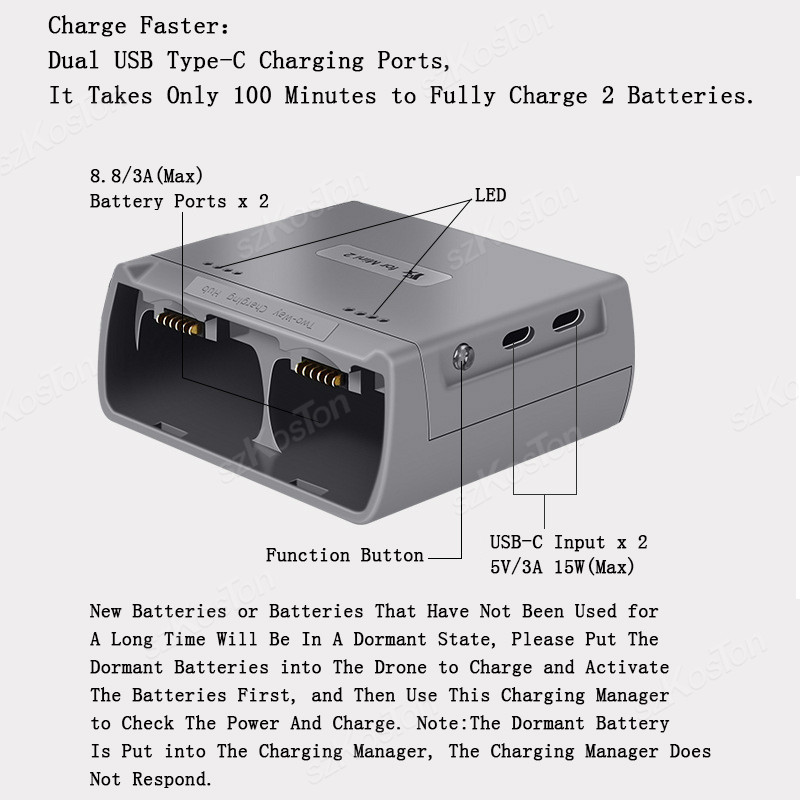 For DJI Mini 4K/MINI 2/Mini 2  - مراجعة Drone Battery Smart وسعره