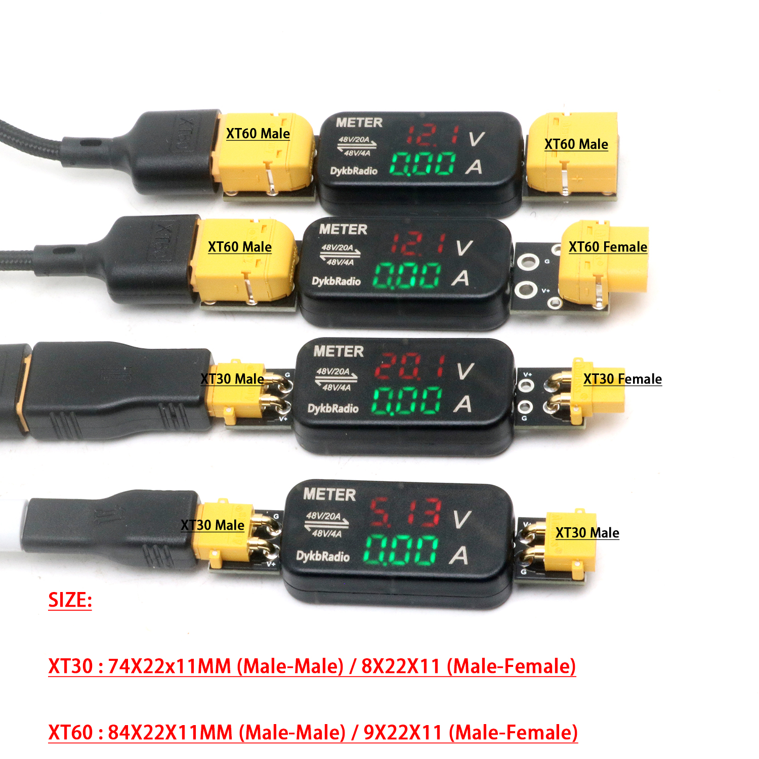 XT30/XT60 20A/4A DC Voltage Cu - مراجعة Drone Battery Voltage Checker وسعره