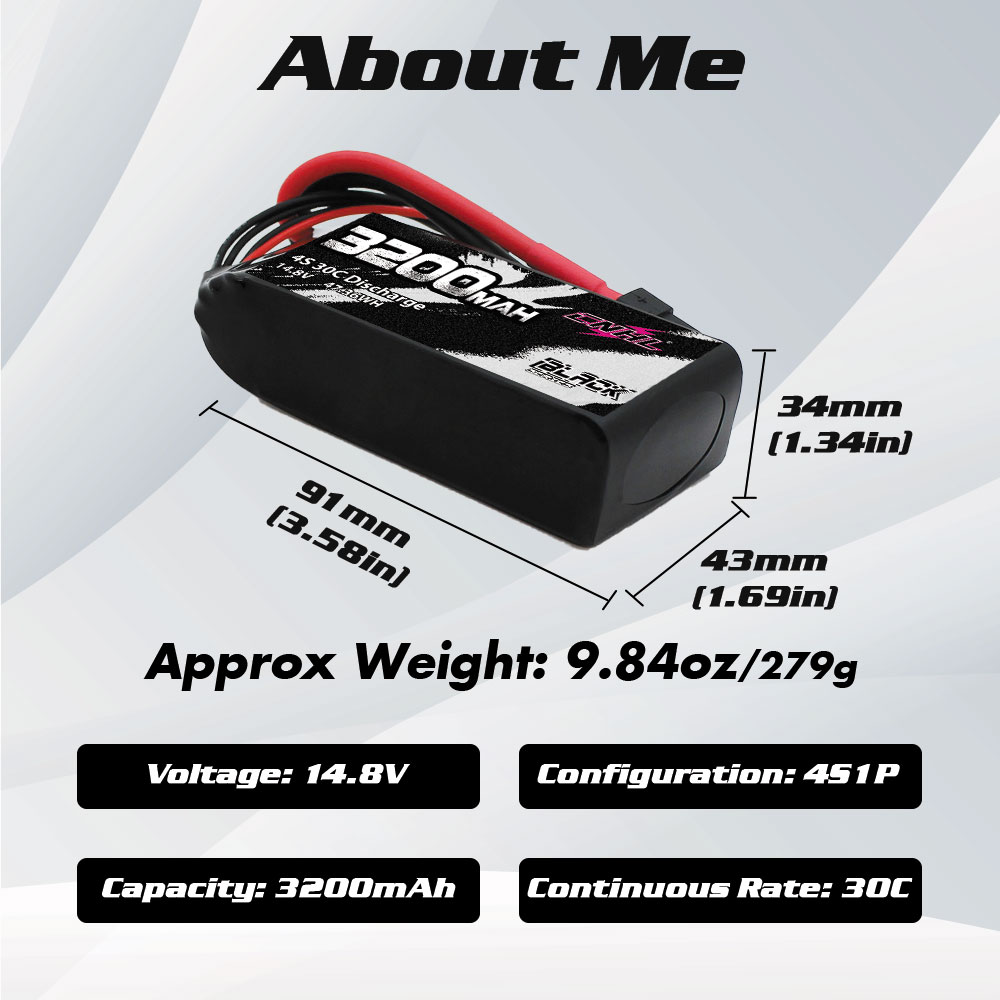 CNHL 2S 3S 4S Lipo Battery 7.4 - مراجعة Drone Battery 4S وسعره