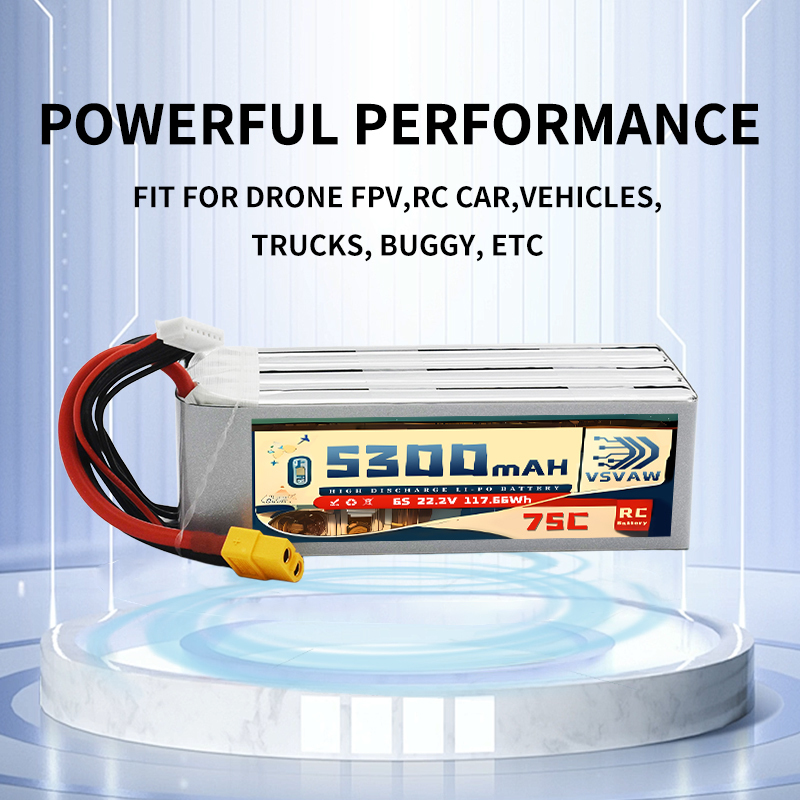 VSVAW 6S 5300mAh Lipo Battery  - مراجعة Drone Battery Connector وسعره