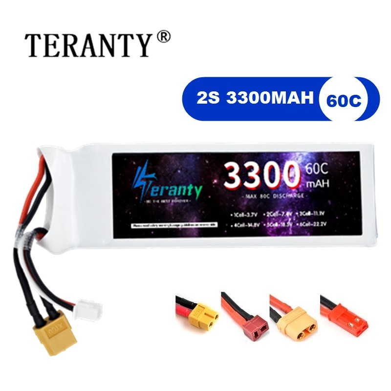 2S 7.4V LiPo Battery 3300mAh 6 - مراجعة Drone Battery Connector وسعره