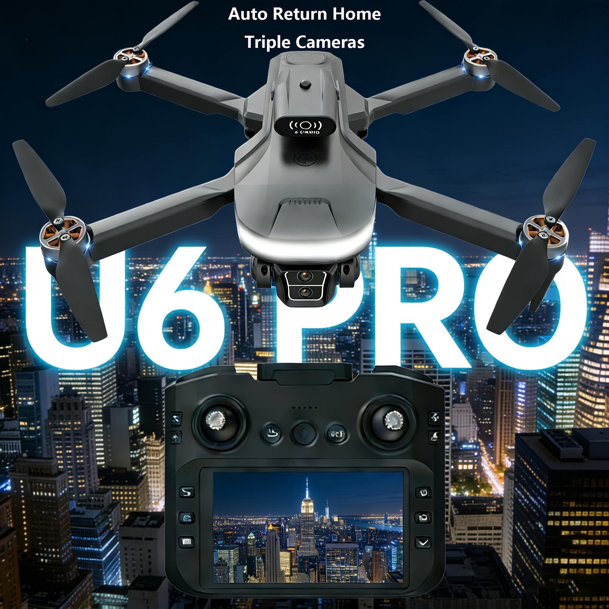 U6 Drone with Brushless Motor, - مراجعة Drone Battery Smart وسعره