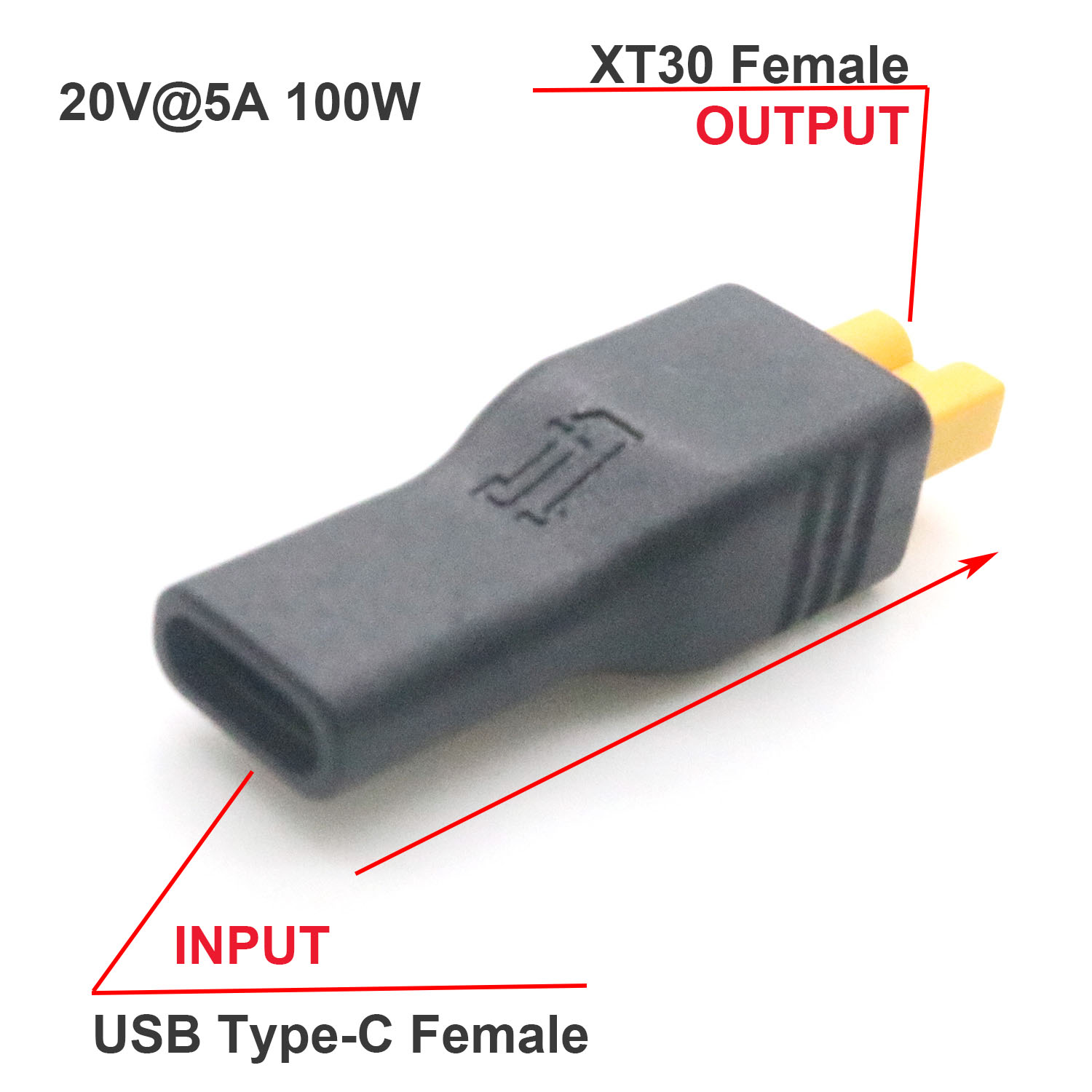 1pc USB Type C Female Input to - مراجعة Drone Battery Connector وسعره
