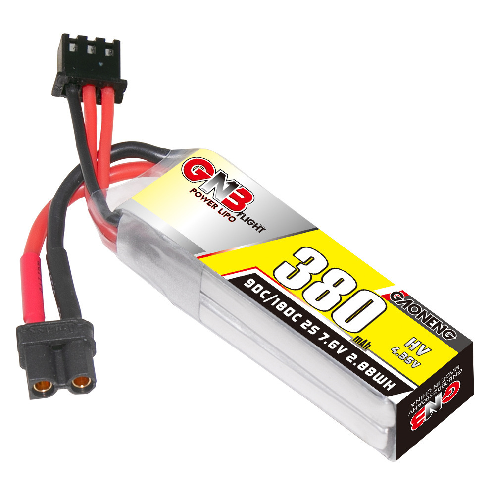 GNB 2S 7.6V 380mAh 90C/180C Li - مراجعة Drone Battery Plate وسعره
