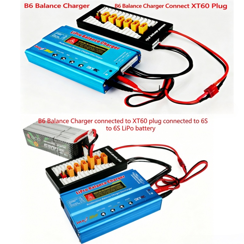 6 in 1 XT60 Parallel Charging  - مراجعة Drone Battery Parallel Board وسعره