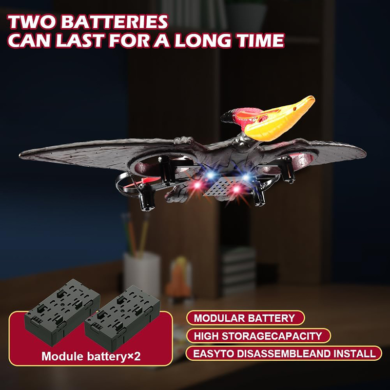 RC Plane Pterosaur 2.4G 6-Axis - مراجعة Drone Battery Alarm وسعره
