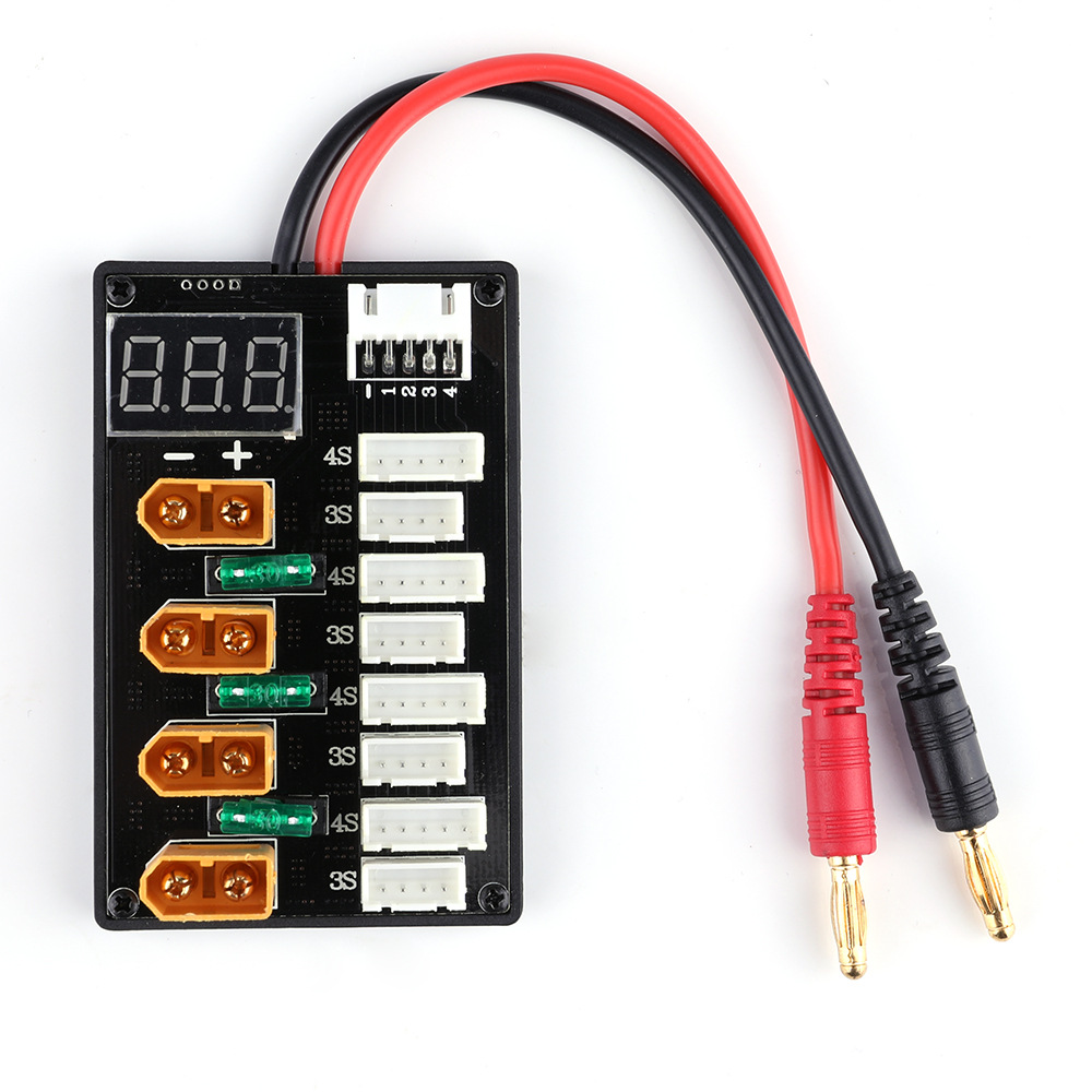 XT60 Plug 3S 4S Lipo Battery P - مراجعة Drone Battery Parallel Board وسعره