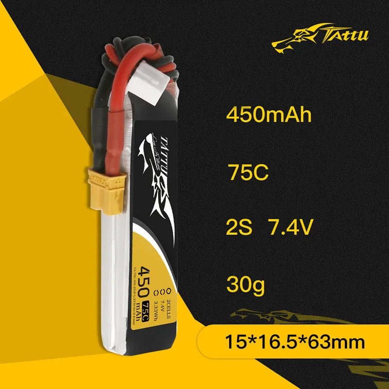 3Pcs NEW TATTU 450/500/550mAh  - مراجعة Drone Battery Plate وسعره