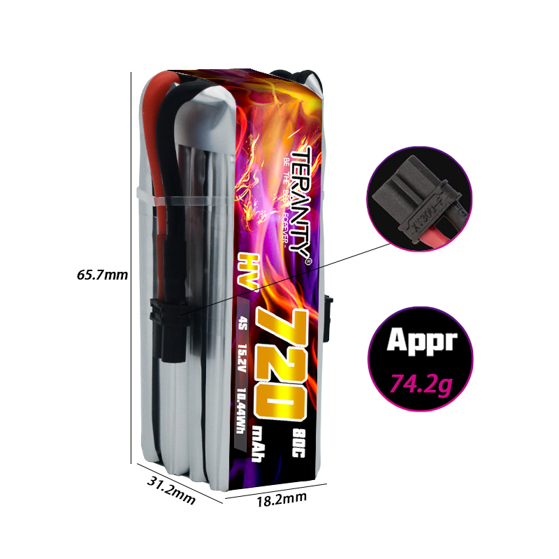 TERANTY 720mAh 4S 15.2V HV Lip - مراجعة Drone Battery Plate وسعره