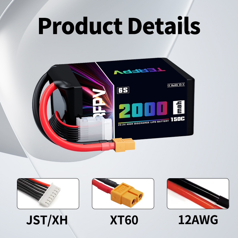TERFPV 6S 22.2V 2000mAh 150C/3 - مراجعة Drone Battery Plate وسعره