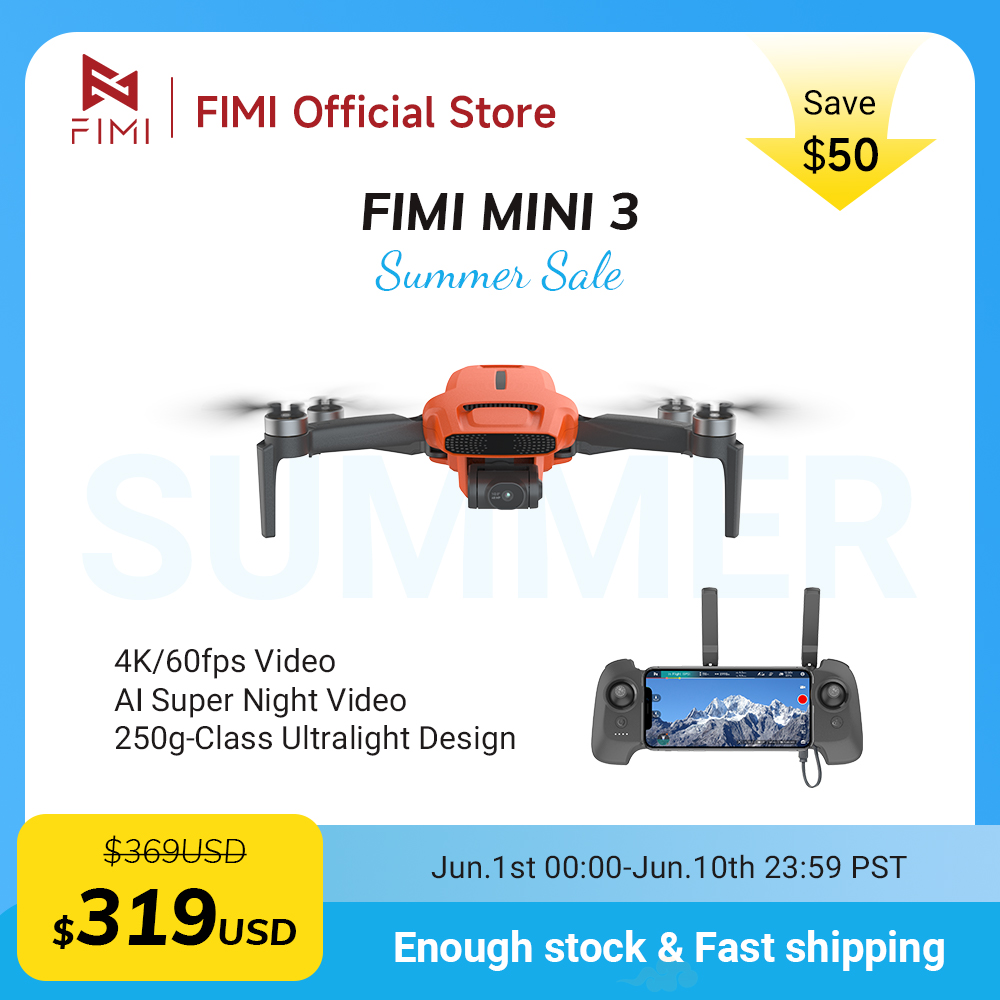 FIMI MINI 3 Camere drone 4K 60 - مراجعة Drone Battery Smart وسعره