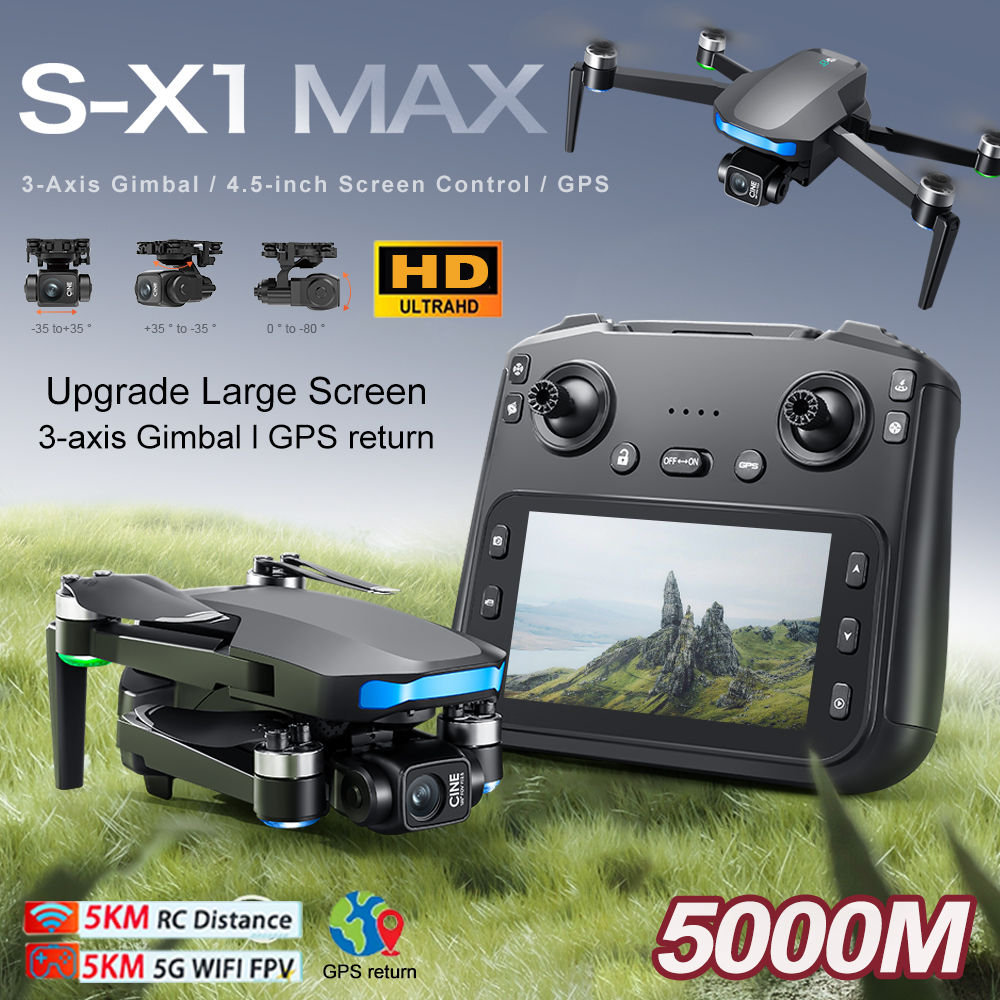 New S-X1 MAX Drone GPS 8K Prof - مراجعة Drone Battery Box وسعره
