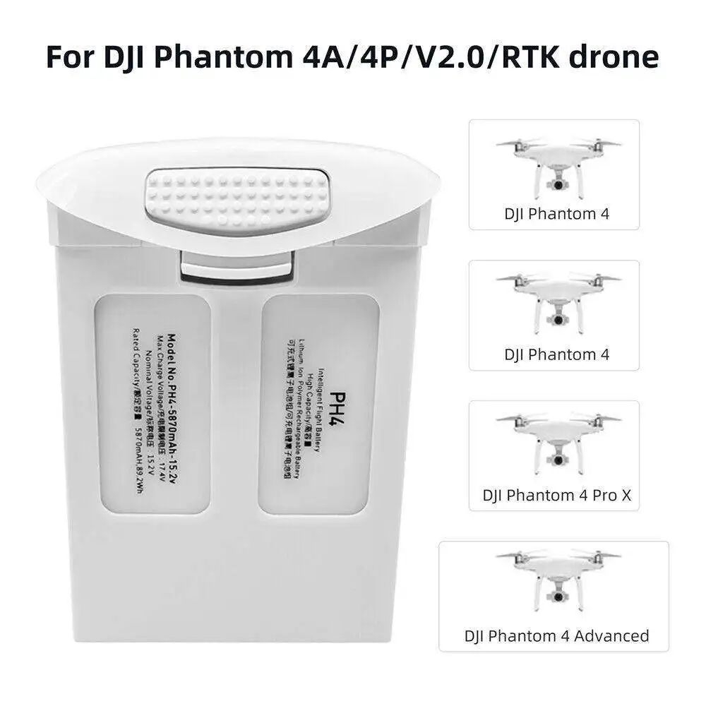 New Phantom 4 battery 6200mah  - مراجعة Drone Battery Li-Ion وسعره