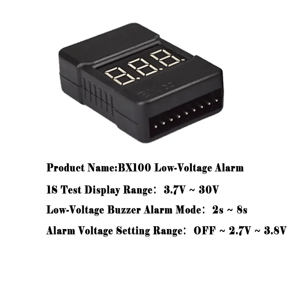BX100 1-8S Lipo Battery Voltag - مراجعة Drone Battery Alarm وسعره