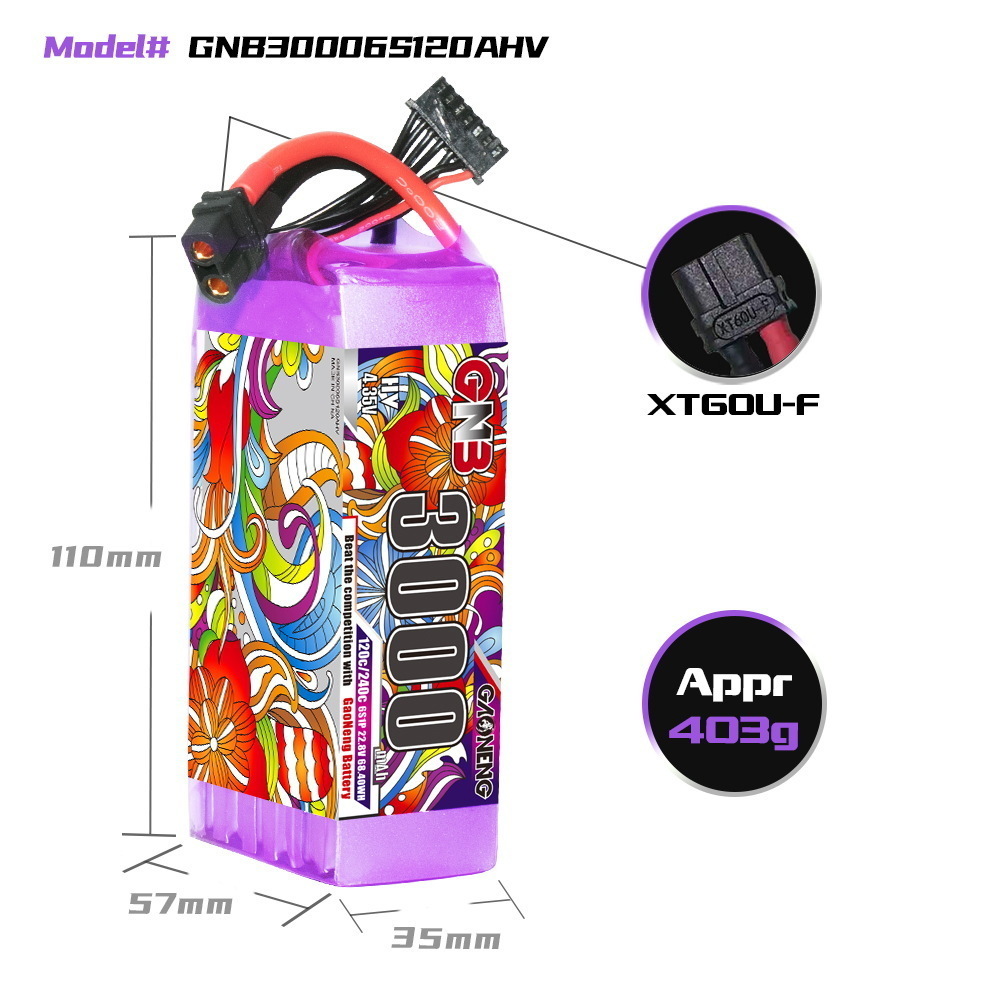 GNB Lipo Battery 6S 22.8V 3000 - مراجعة Drone Battery Plate وسعره
